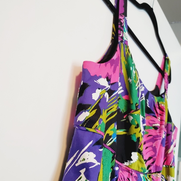 14 Lane Bryant Fit & Flare Empire Waist Floral Print Sun Dress - Picture 4 of 11